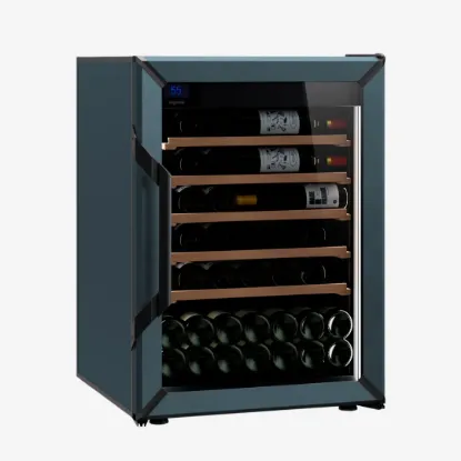Picture of Goguette Small Single Zone Wine Fridge – Slate Blue | 50+ Bottle Capacity